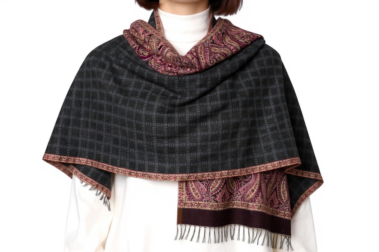 Paisley Border Shawl Wrap